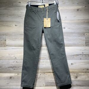 Democracy Ab Technology High Rise Ankle Utility Pants Green Size 2 Stretch